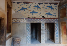 swimming dolphins, Knossos